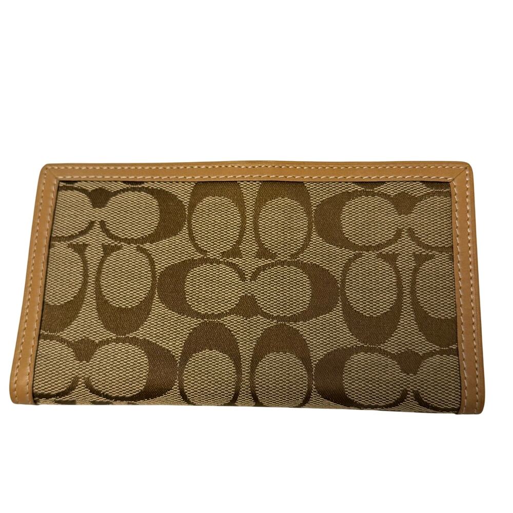 Coach check book cover pen marks inside
